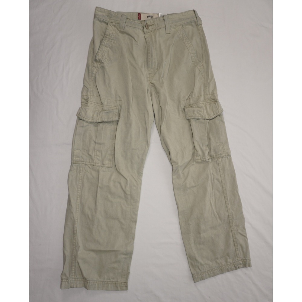 Levi's W31 L30 Khaki Cotton Straight Leg Cargo Pants